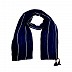 Wave design stripes hijab with two bold fringe's - Dark blue Wave design stripes hijab with two bold fringe's - Dark blue